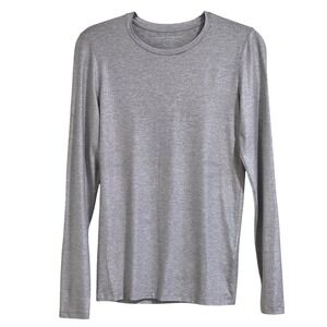 MAJESTIC FILATURES Women Soft Touch Metallic Long Sleeve Crewneck Top Sz 2 Small